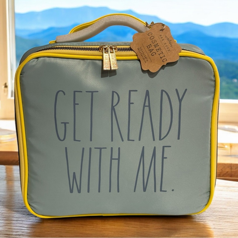 Rae Dunn Yellow and Green Cosmetic Bag Get Ready With Me
